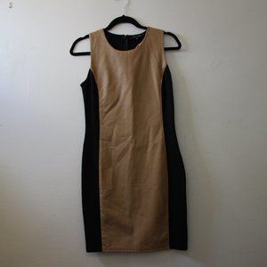 Black and Tan Bodycon Dress